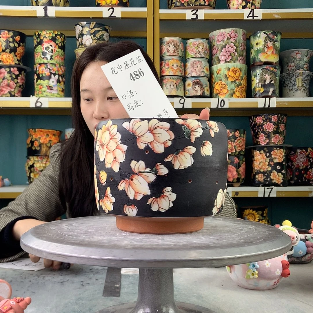 陶景德镇手工花盆486