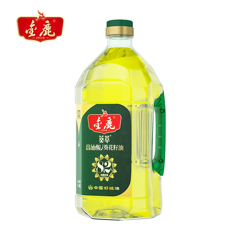 金鹿葵萃82%高油酸葵花籽油1.8L  物理压榨