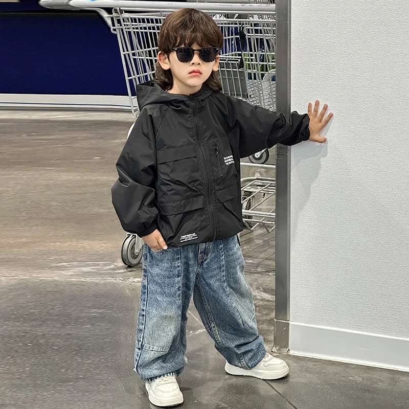 男童工装外套春秋款2025新款儿童春装帅气时髦潮童装小男孩外套