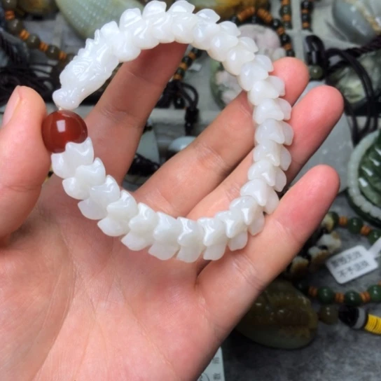 Y***g和田玉未镶嵌挂件总价320