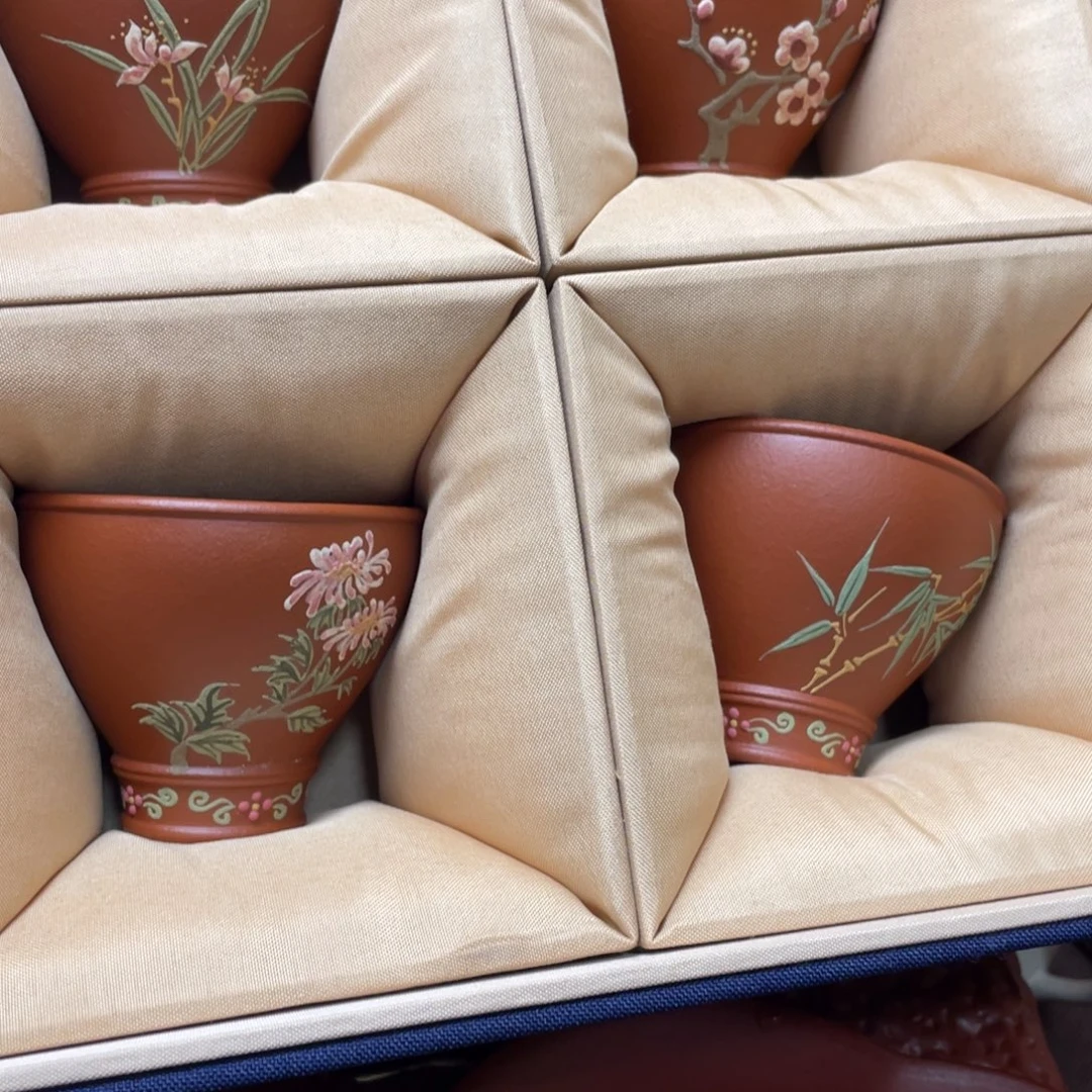 茶杯紫砂紫砂主人杯80cc*4礼盒装