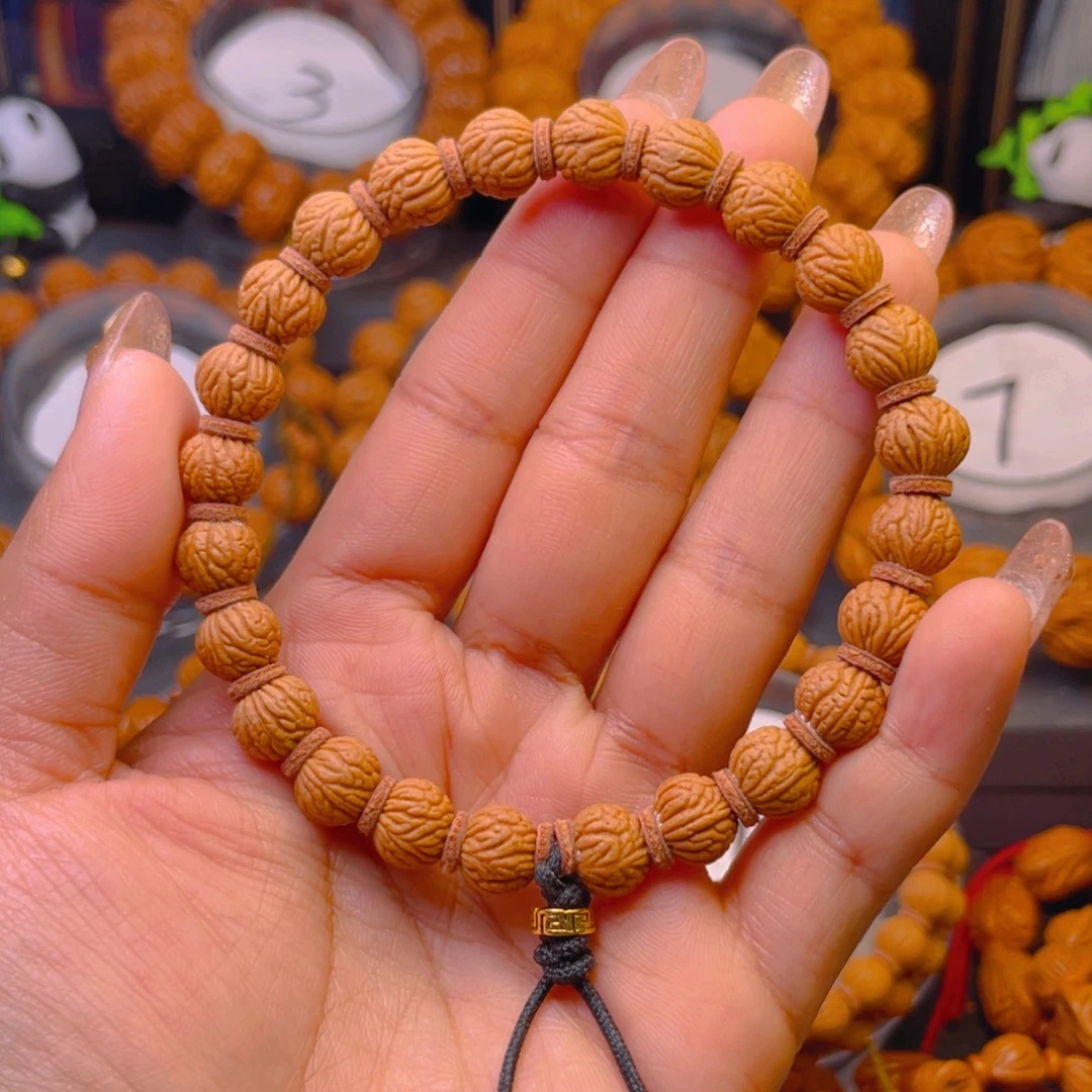 溪***鱼桃核手串红红火火闪购15