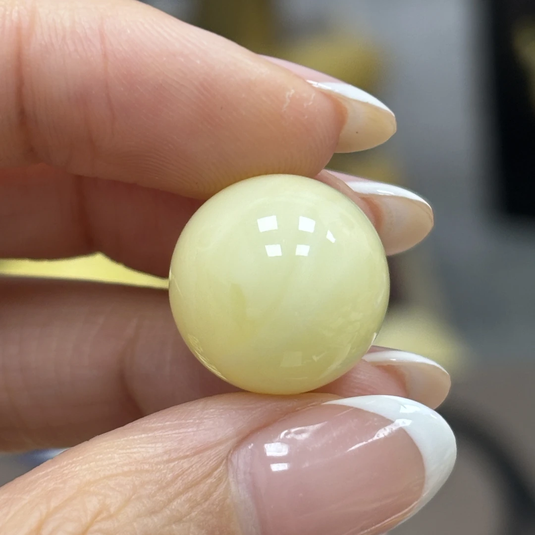 15.3mm 小妖珠宝天然原矿琥珀蜜蜡
