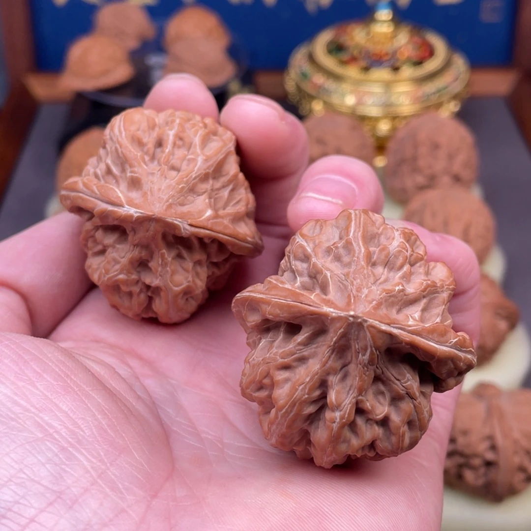 核桃把件小众高端：油蜡皮-上色快