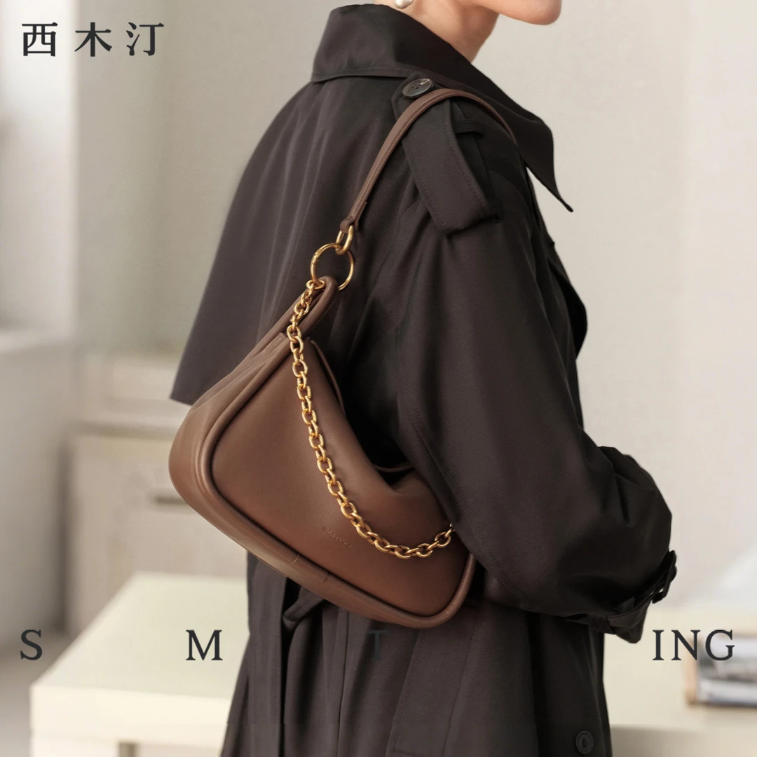 【西木汀】  经典牛皮托特包腋下单肩斜跨气质女士