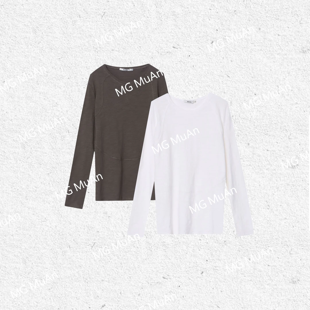 毛毛：《山本T》‘’山本系列‘’MUAN定制正肩长袖打底上衣女DS-0301