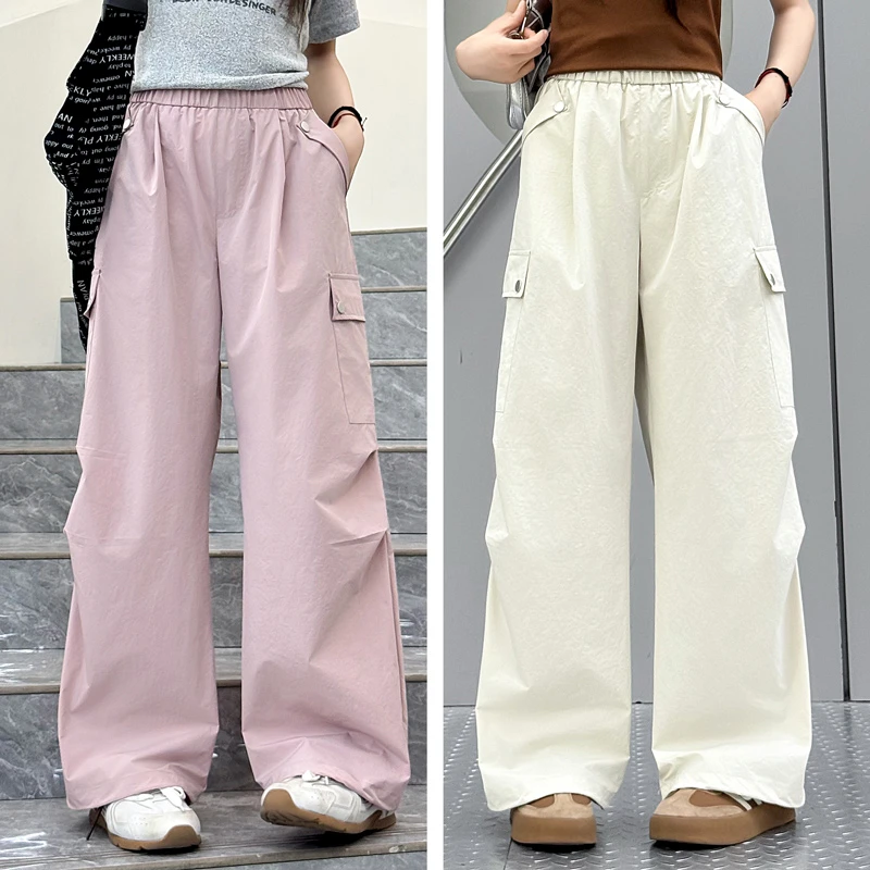 2083女童工装裤休闲夏季超薄裤子2025新款夏季洋气时髦宽松薄款