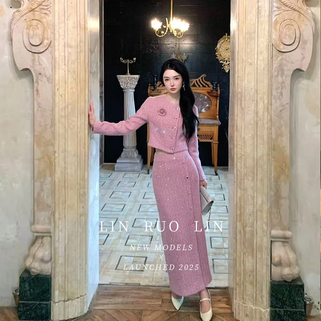 LRL【桃气可可】原创设计纯色静奢风套装RL13181077-RL13131078