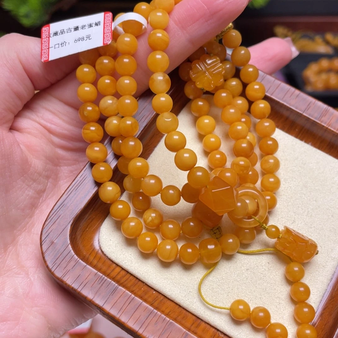 蜜蜡颈饰未镶嵌项链