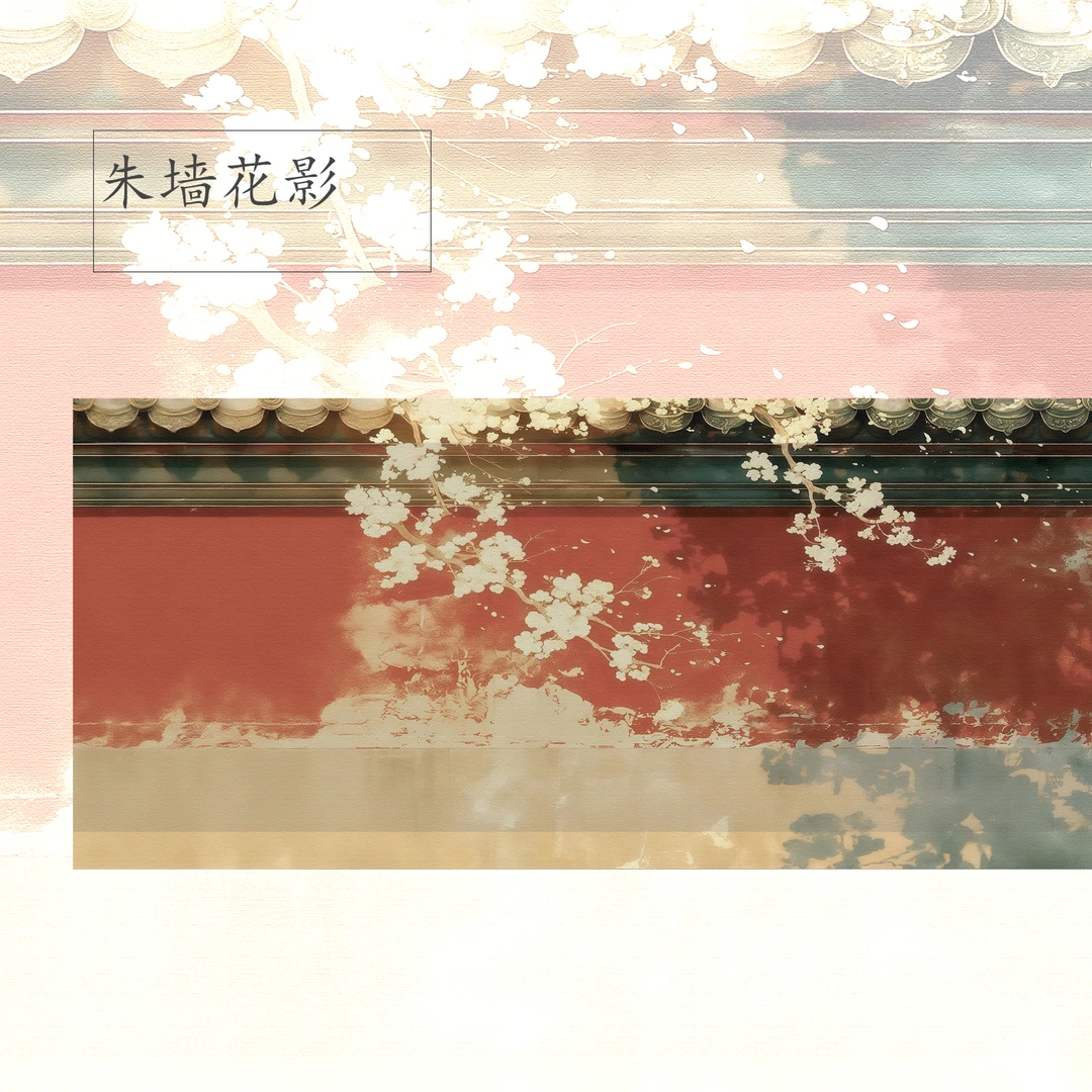 【朱墙花影】软卡宣纸34x1000cm加厚特制涂层长卷