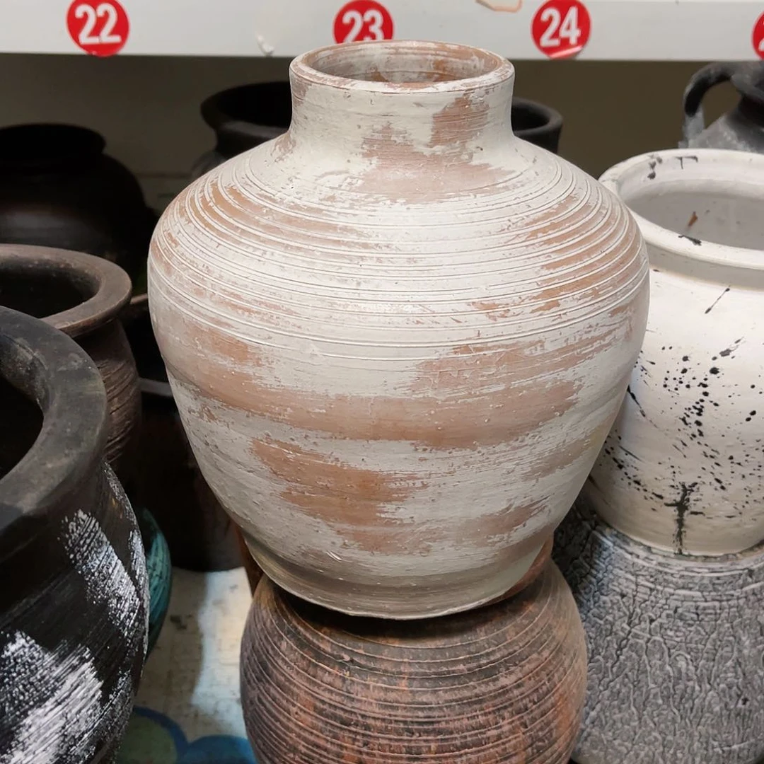 红陶无孔口径9高度23