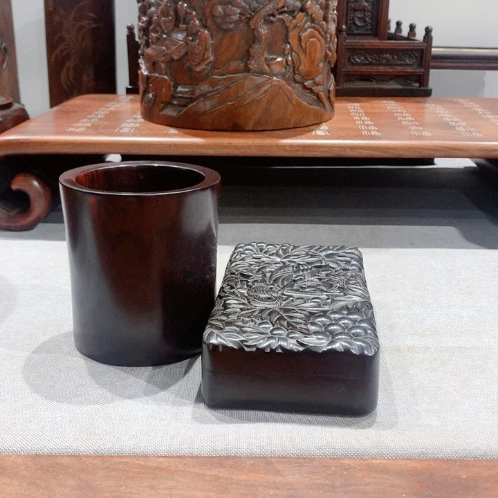 花梨木类用****5花梨木精品笔筒首饰盒