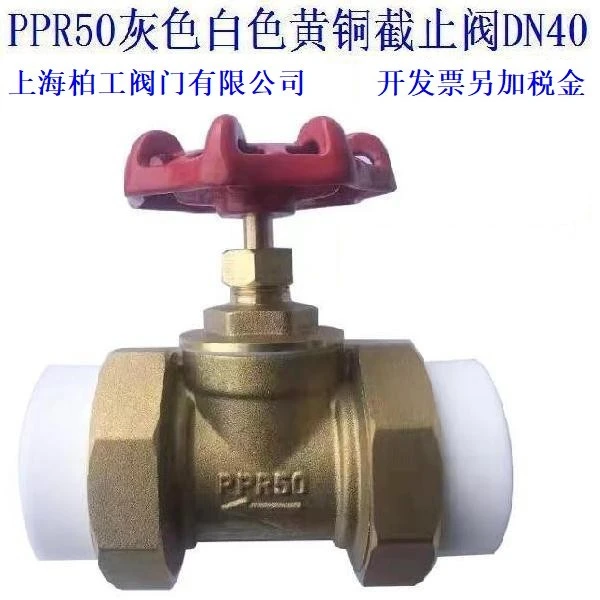 PPR灰色白色黄铜热熔截止阀PPR灰色白色黄铜热熔闸阀DN15DN20DN25