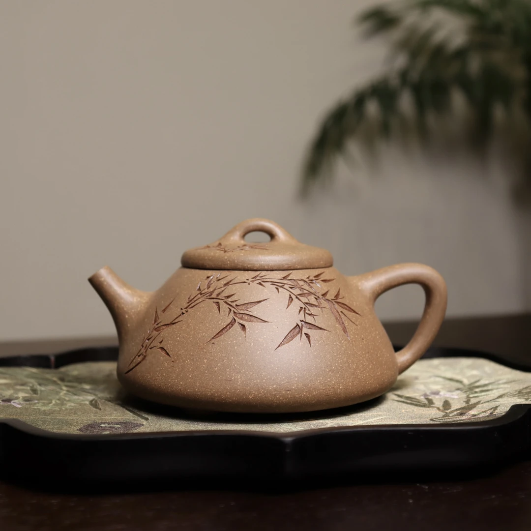 子冶石瓢老段泥约225cc助工谈智捷宜兴紫砂壶泡茶精工半手工茶壶