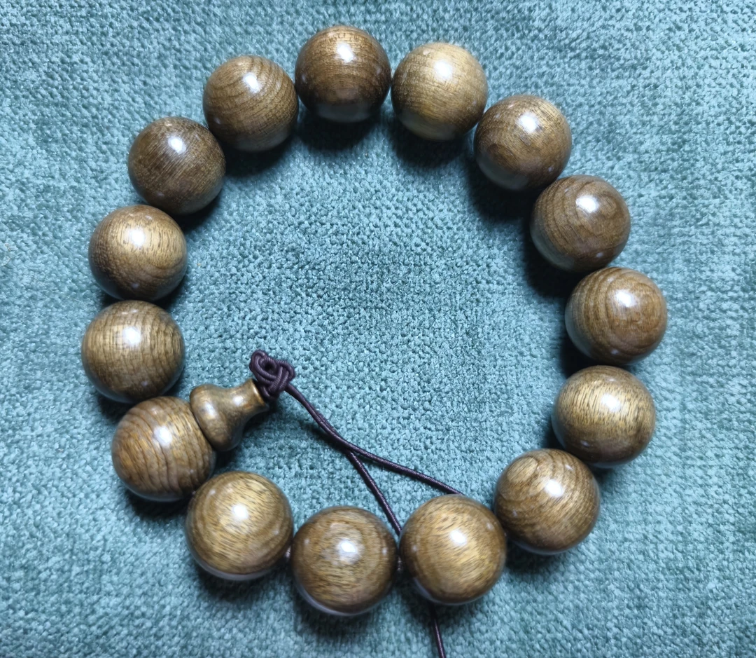 小叶桢楠金丝楠木1.5绿料手串
