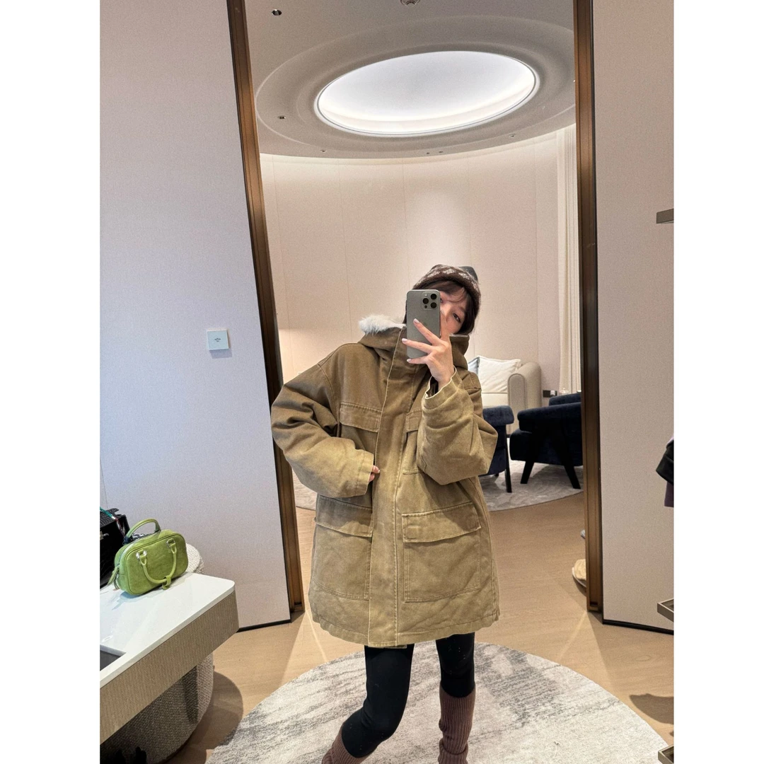 BETTER JOELAY -【绒领多袋】高端菱格外套棉服时尚百搭休闲Z5324