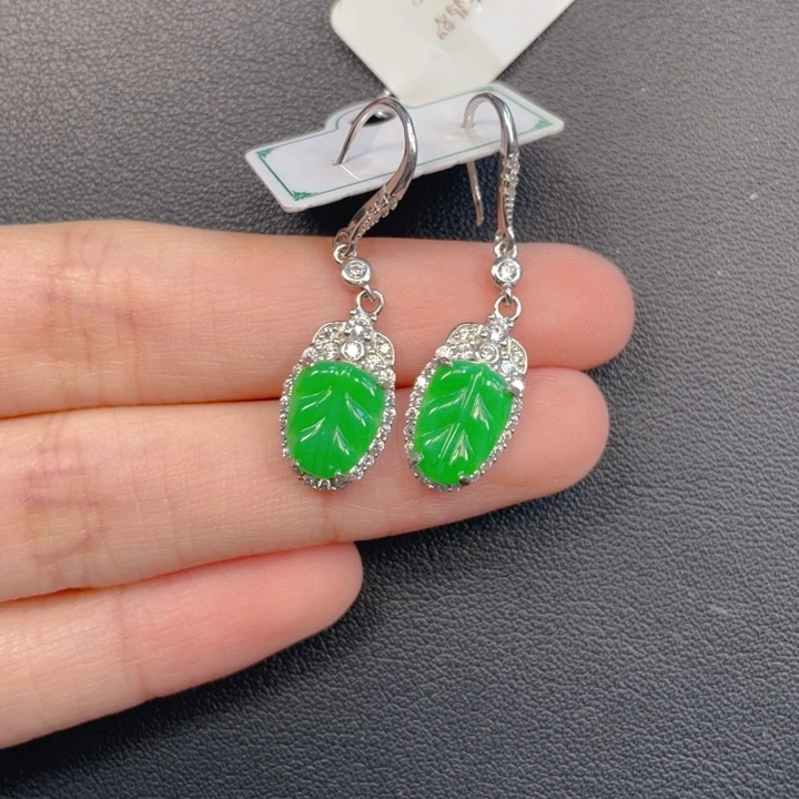 翡翠银S925镶嵌吊坠(不含链)