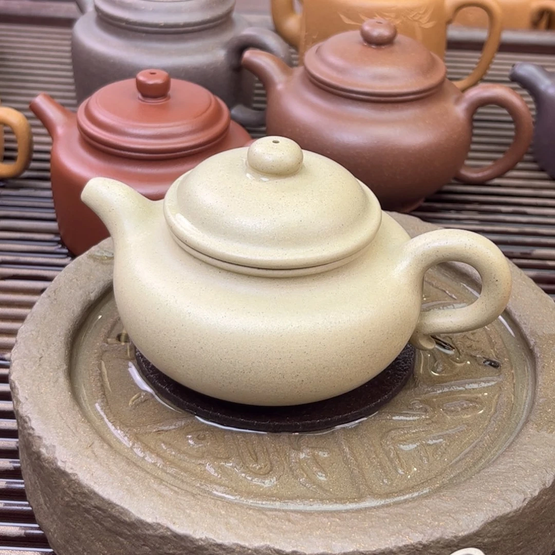 紫砂茶壶本绿 全手 仿古150c