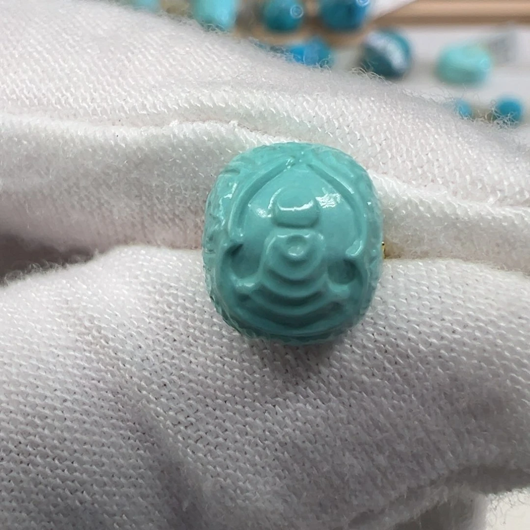 绿松石未镶嵌配饰8.8×7.7