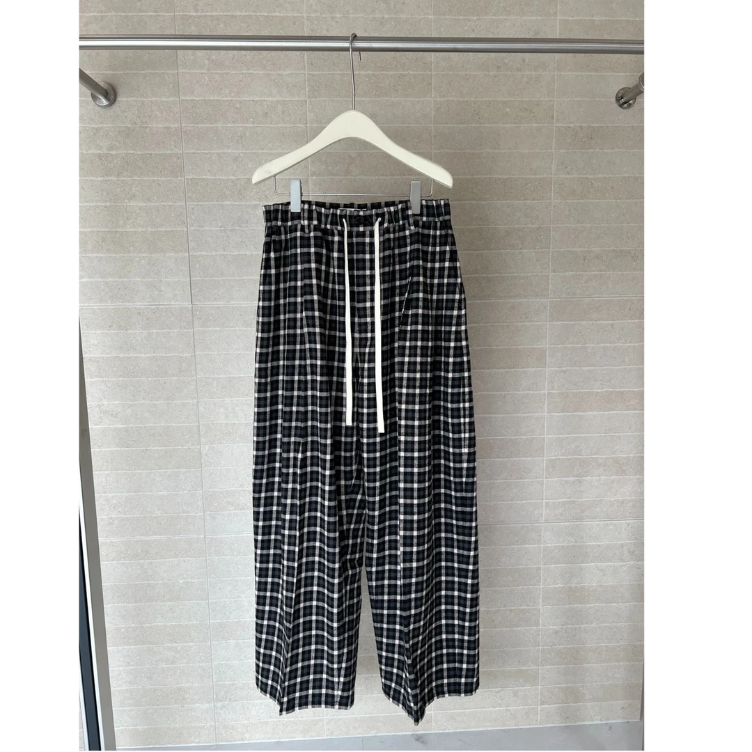 ETHOR 格纹系带休闲裤25年秋冬ERFW25-214P——2480
