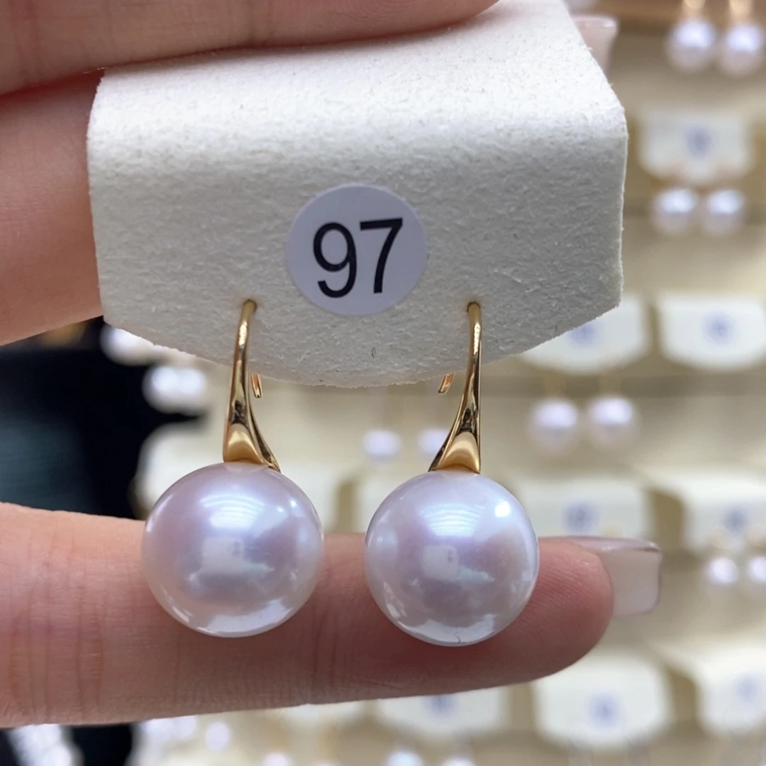 淡水珍珠耳饰银S925镶嵌