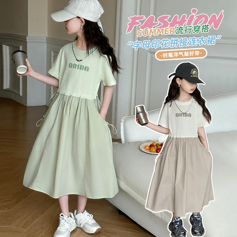 （连衣裙）女童连衣裙夏款2025新款童装夏装网红中大童儿童装裙子