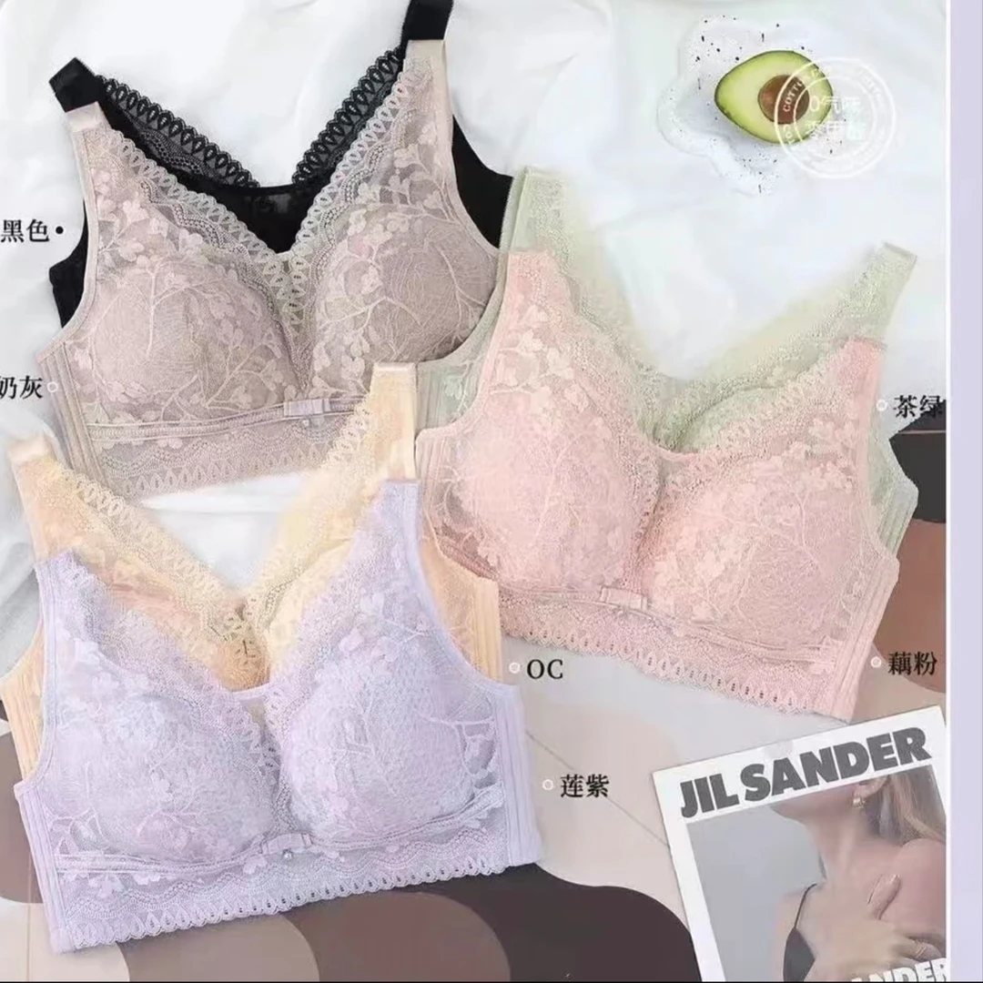 8755//薄杯防走光蜂窝杯透气收副乳聚拢文胸内衣