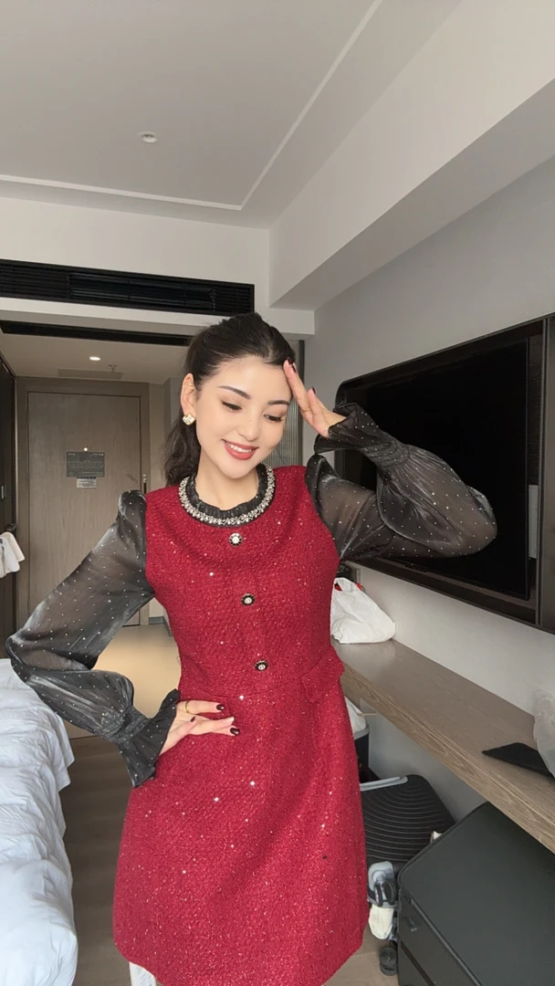 小香风长袖常规显瘦85163