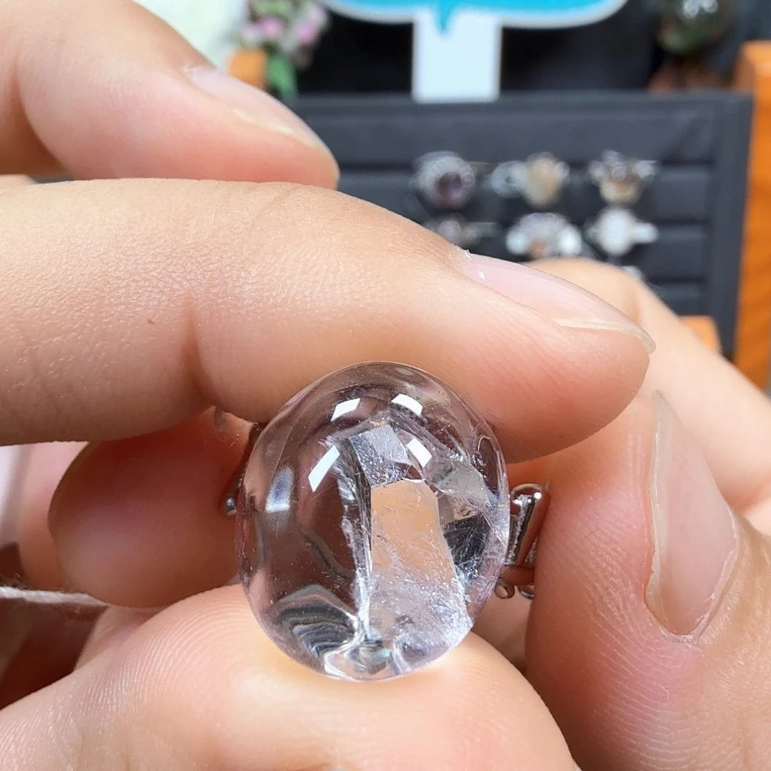 钰****水晶戒指银S925镶嵌