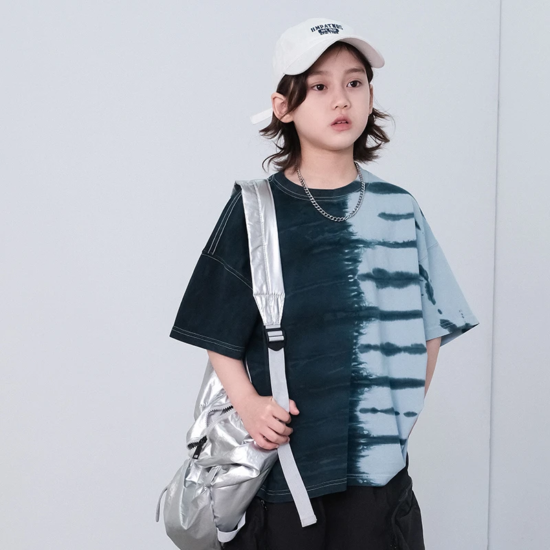 男童夏季短袖T恤潮流日系儿童装夏装纯棉半袖2025新款中大童炸街t