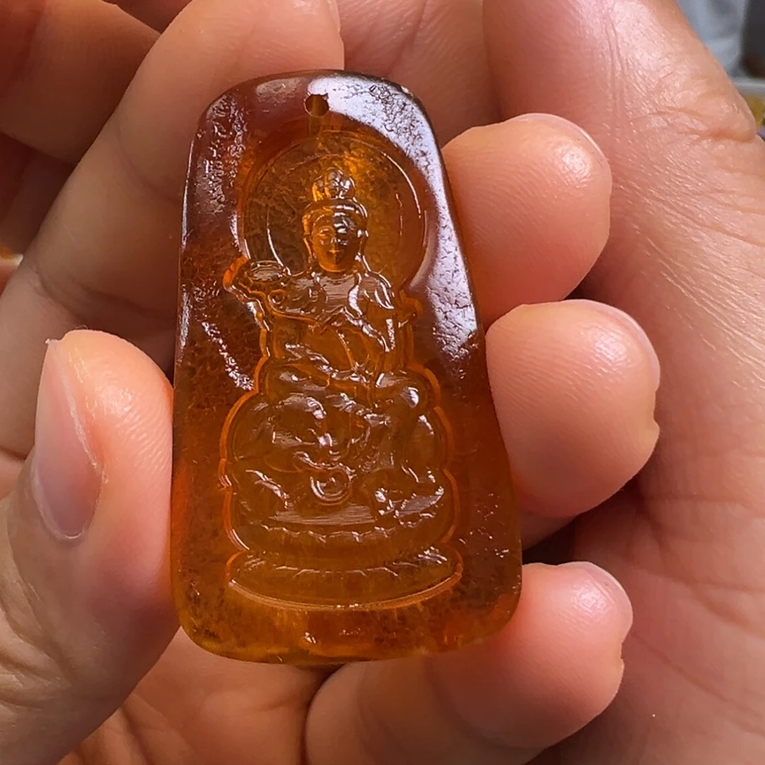 未镶嵌琥珀裸石龙蛇