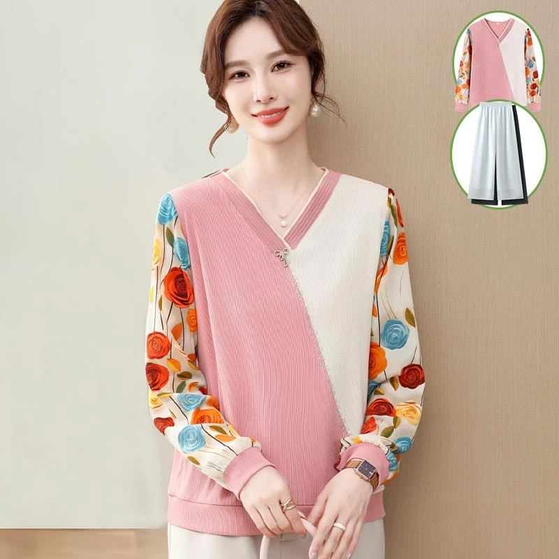 妈妈春装长袖打底衫时尚T恤