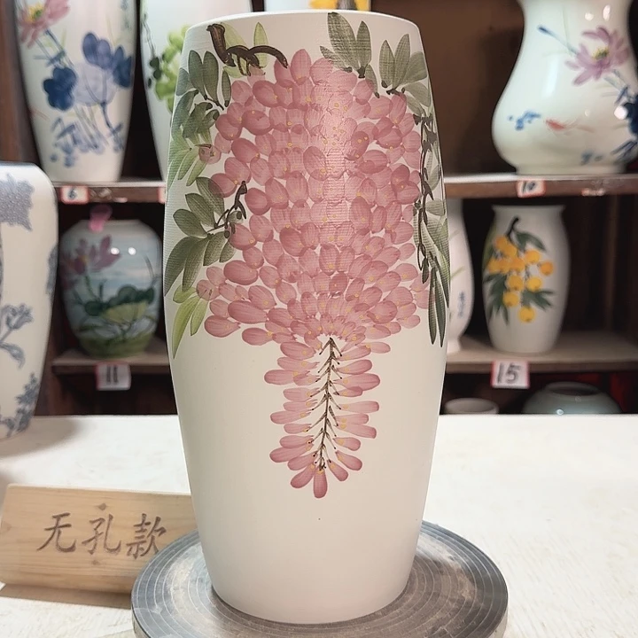 陶高33腰鼓紫藤新款陶瓷陶瓷