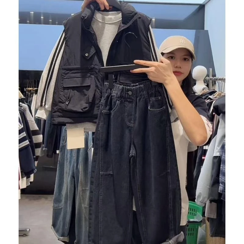 杭州六小六正版BY LIUXIAOLIU秋冬季儿童磨毛牛仔裤17998