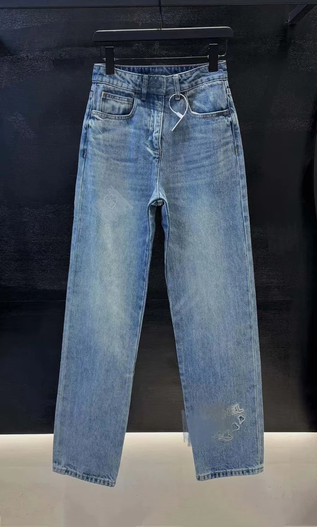 小香风直筒牛仔裤7个码数