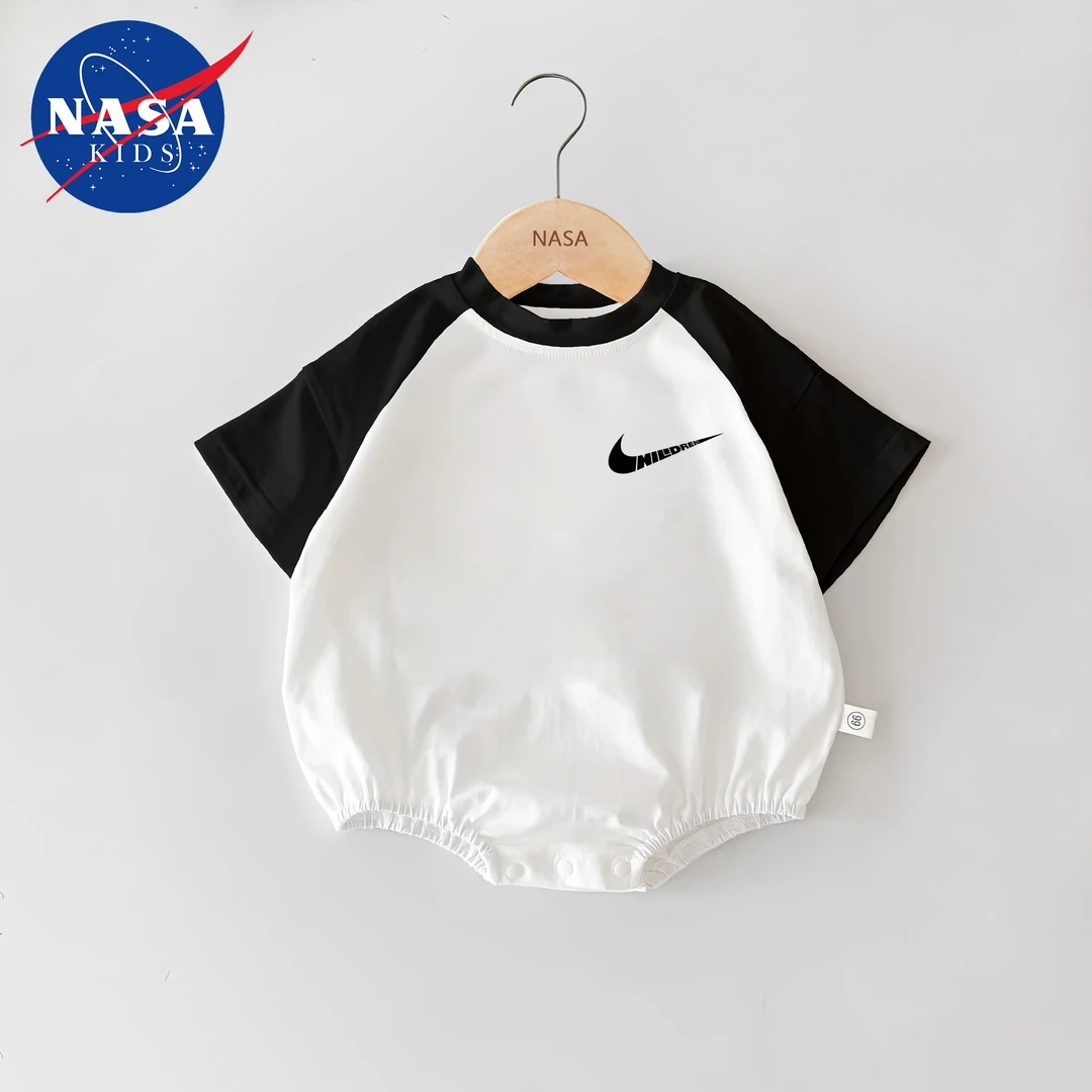 夏季可爱风撞色通用哈衣薄款可爱睡衣A类短袖洋气包屁衣