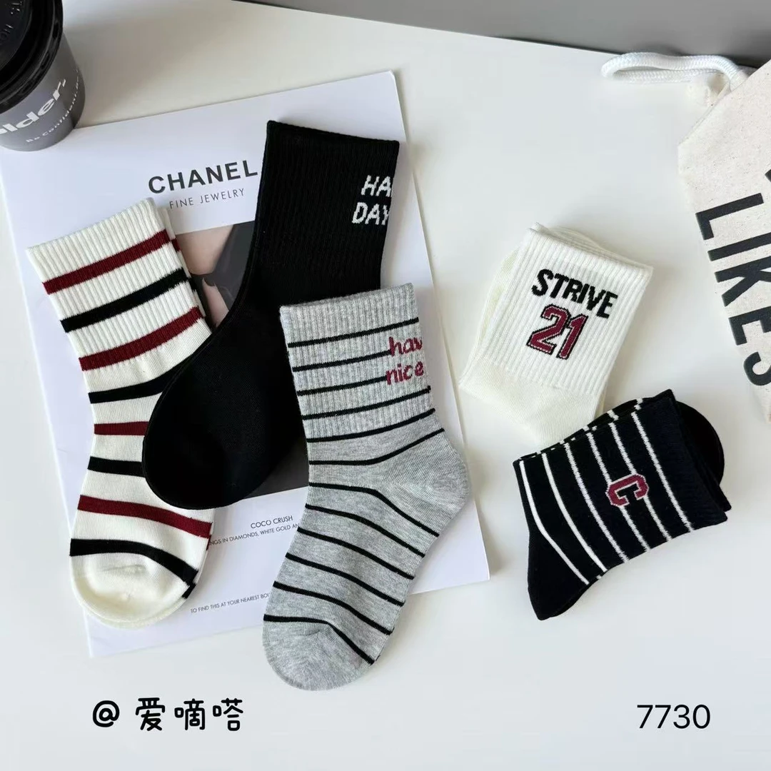 爱嘀嗒儿童秋款抗起球时尚潮袜