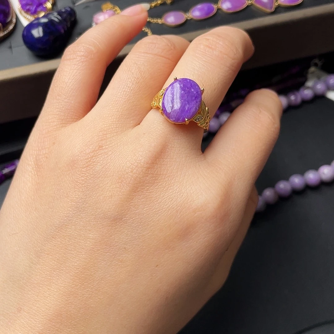 苏纪石（舒俱来）银S925镶嵌戒指