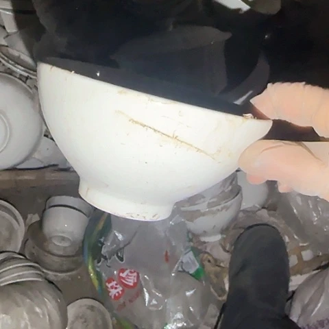 瓷片国营厂库存微瑕14cm