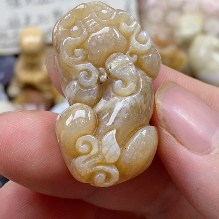 颈饰未镶嵌硅化珊瑚(珊瑚玉)有瑕 小