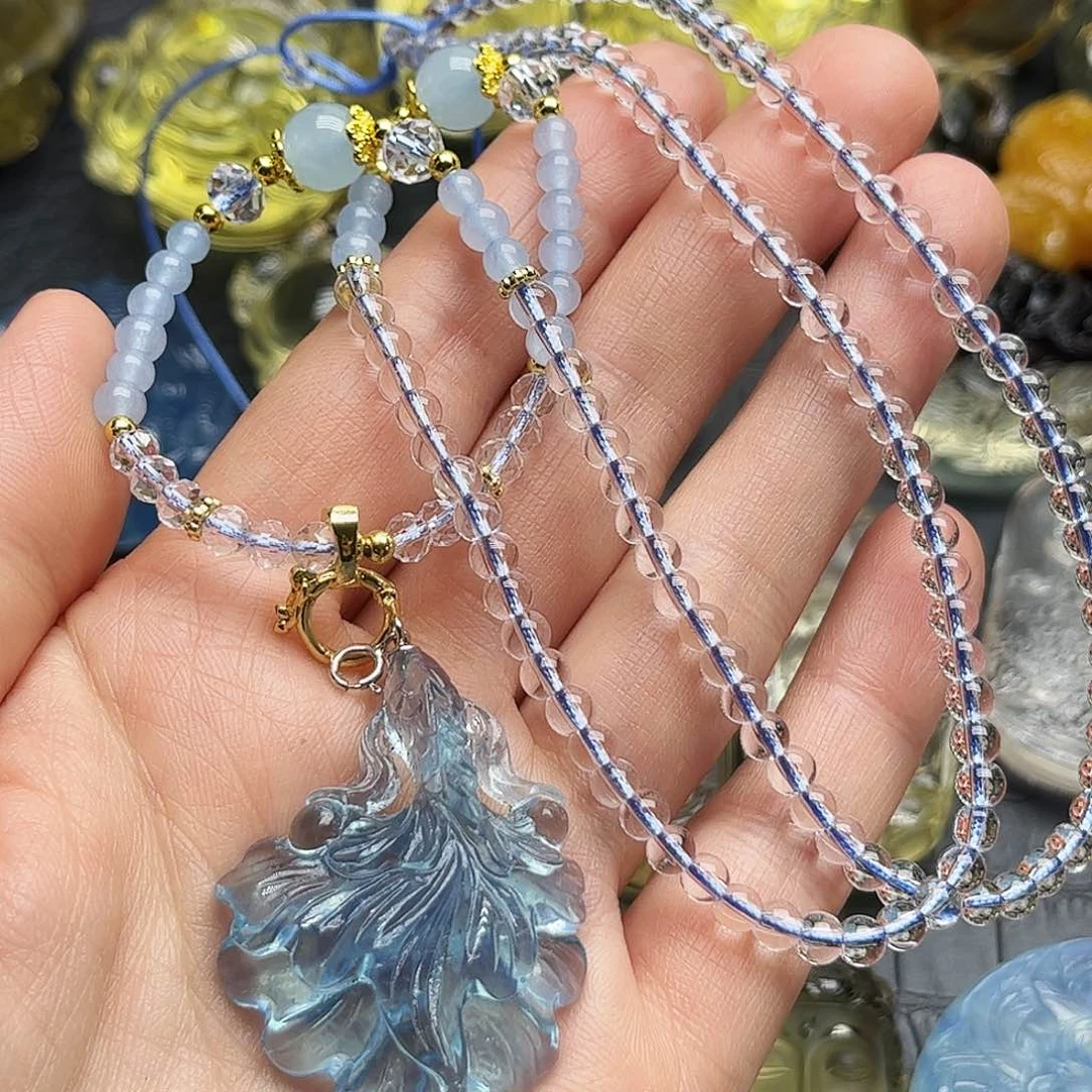 水晶吊坠(不含链)未镶嵌有**浅