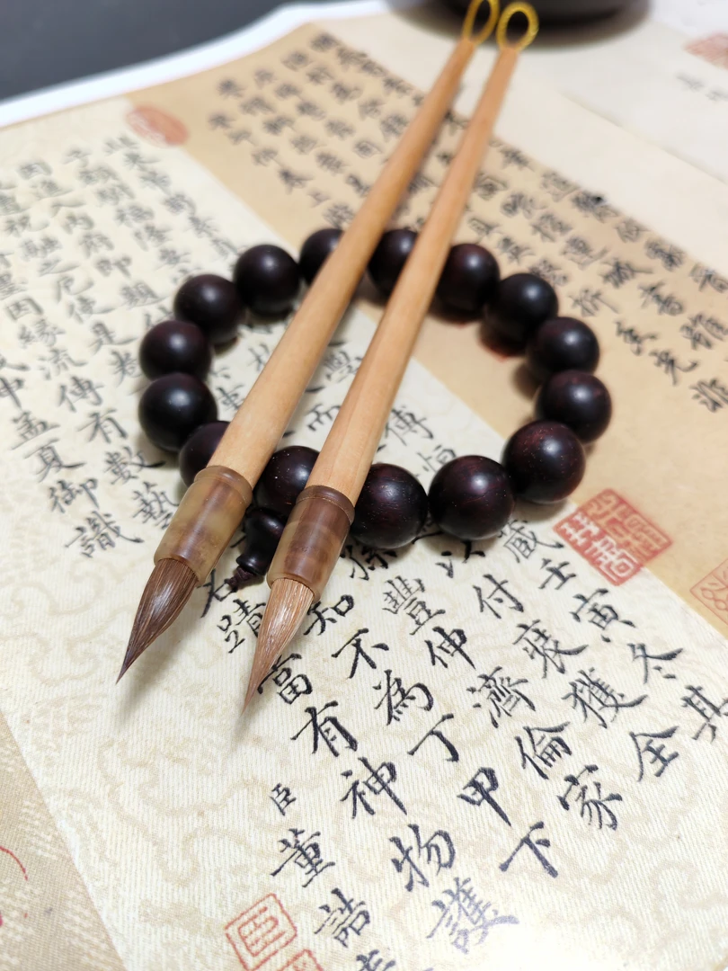 清泉斋   羽仙  小楷小行书专用鸡狼毫毛笔出锋2左右口径0.6