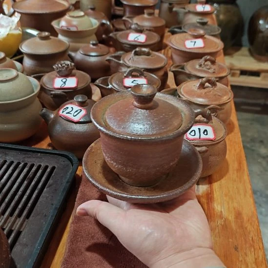 粗陶三才盖碗粗陶