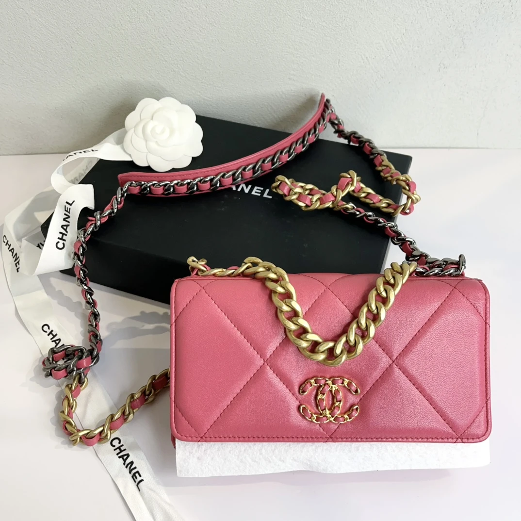 99新 Chanel/香奈儿 7姐北京专场/玫粉色19woc 链条包