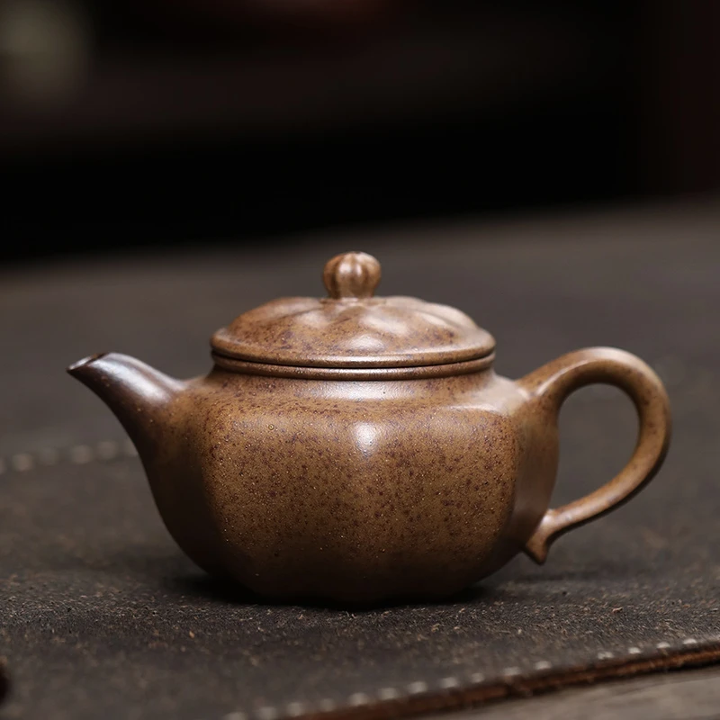 大吉羊柴烧 宜兴紫砂壶茶壶 原矿本山绿泥八面玲珑140ml庄勤英