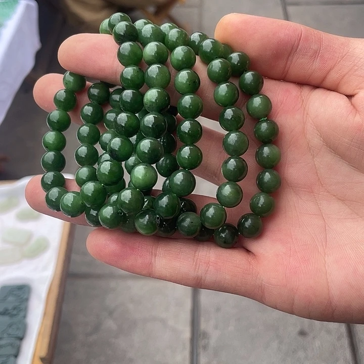 和田玉手镯未镶嵌和田玉碧玉手串卡10m 多样性发货 拍一发一
