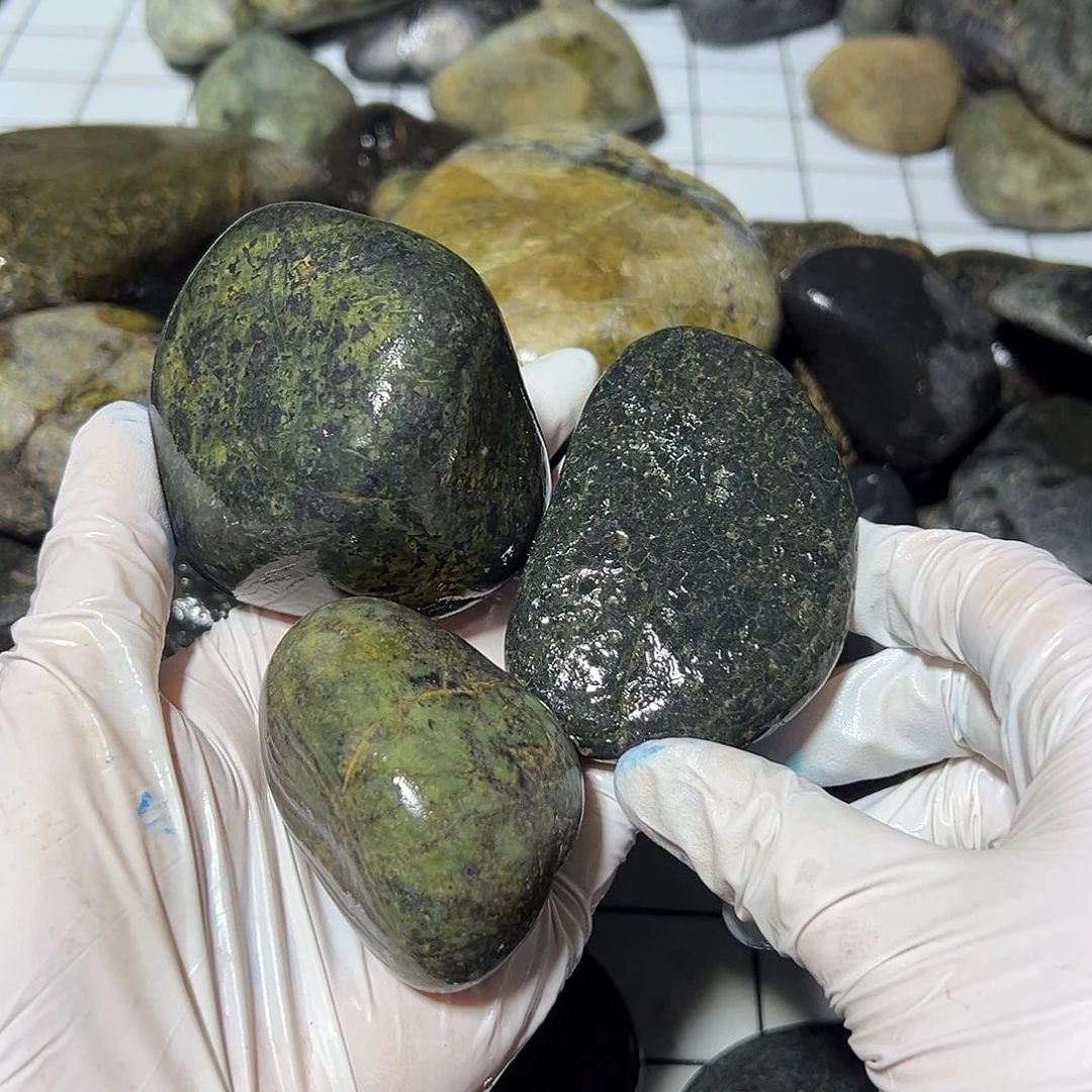 未镶嵌蛇纹石玉西藏藏玉药王石用****4