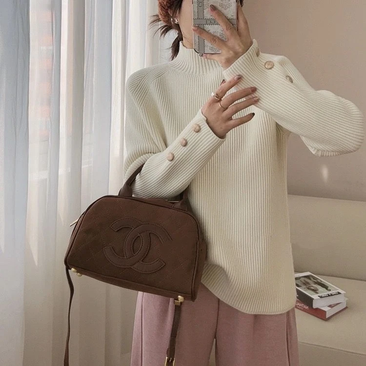 【深冬灰】3556超柔软高品质中领袖扣针织毛衣