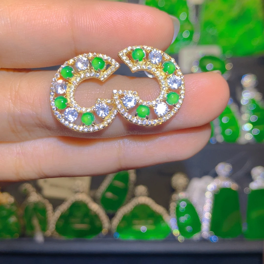 翡翠银S925镶嵌颈饰