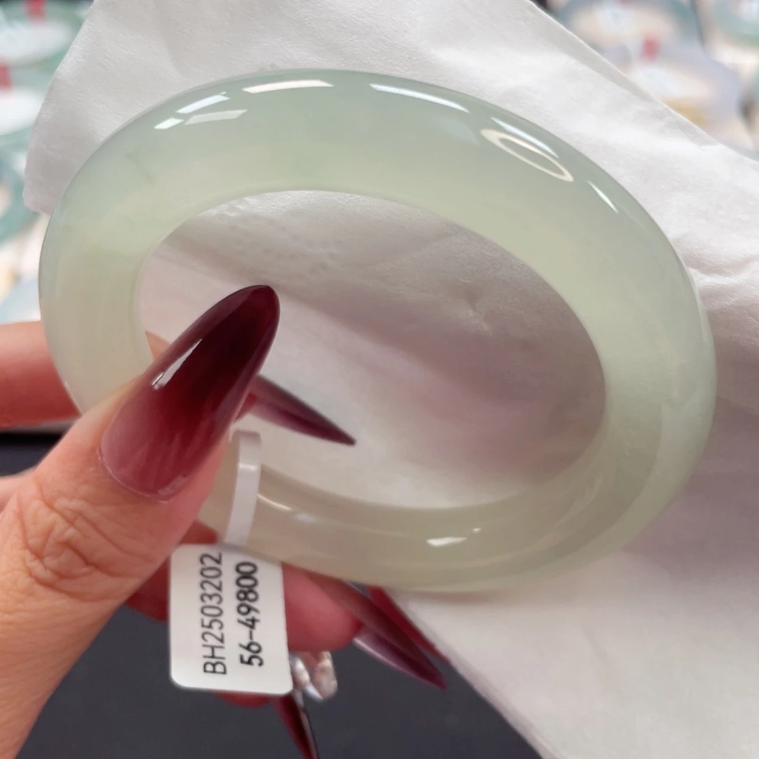 未镶嵌手镯翡翠39号56正冰通透冰糖雪梨胖圆